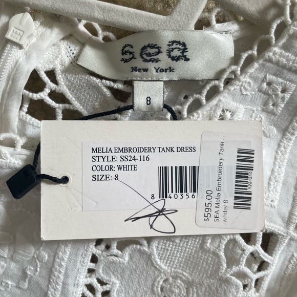 Sea New York Melia Embroidered Crochet Lace Mini Dress - Picture 5 of 6